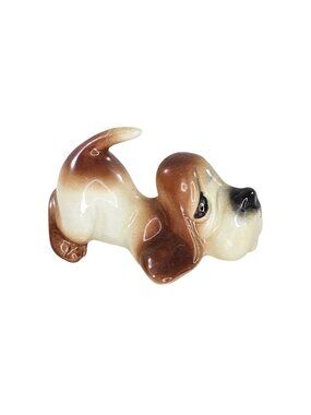 Freeman McFarlin Baby Basset Hound Puppy Dog Miniature Figurine Brown *Repaired*